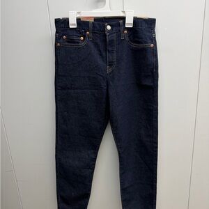 Levi's Dark Indigo Jeans with Tan Stitching